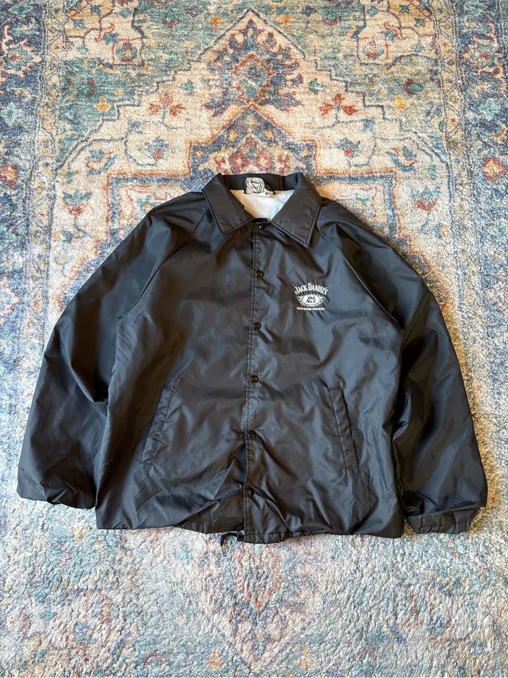 Vintage Jack Daniels Whiskey Snap-up Light Jacket Large